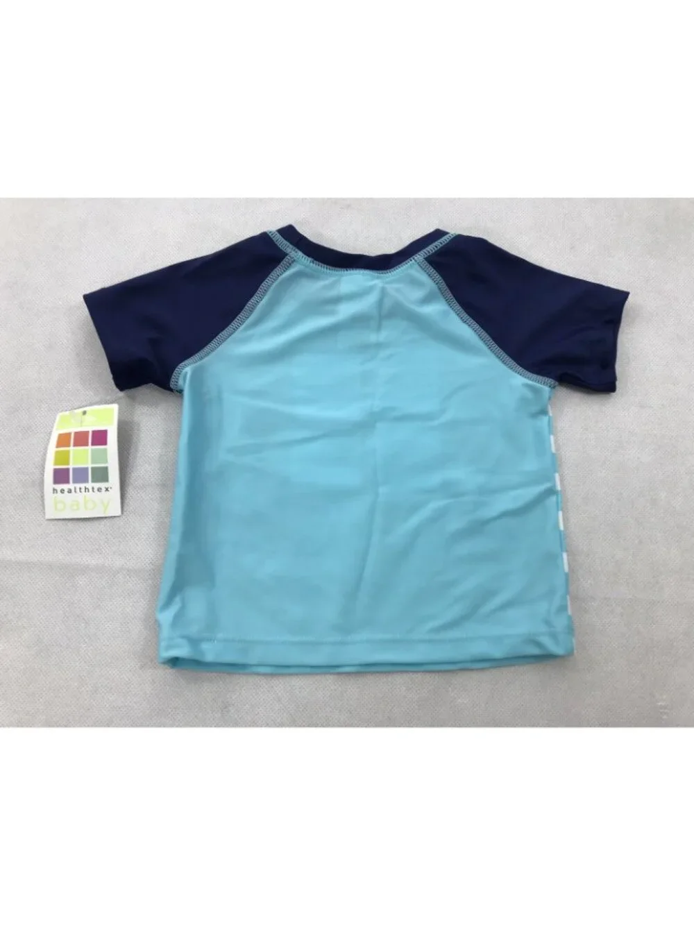 Healthtex Baby Rashguard Swim Top 3-6 Months Blue UPF 50 NWT
